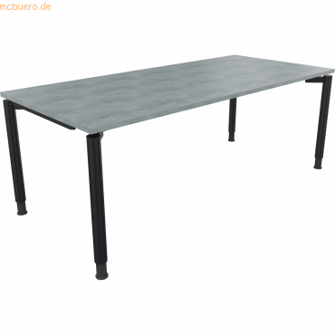 4003969085022 - Schreibtisch All in One 810043083 höhenverstellbar 68-82cm (H) rechteckig beton hell   anthrazitmetallic 4003969085022 Soenne