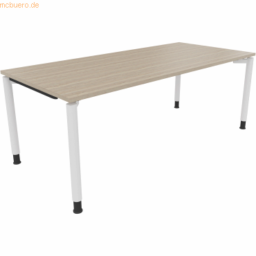 4003969085046 - Schreibtisch All in One 810043271 höhenverstellbar 68-82cm (H) rechteckig eiche natur verkehrsweiß 4003969085046 Soennecken 4003969085046 - Schreibtisch All in One 810043271 höhenverstellbar 68-82cm (H) rechteckig eiche natur verkehrsweiß 4003969085046 Soennecken