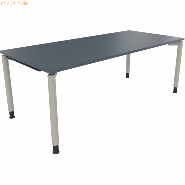 4003969085077 - Schreibtisch All in One 810043182 höhenverstellbar 68-82cm (H) rechteckig lavagrau   silberaluminium 4003969085077 Soennecken