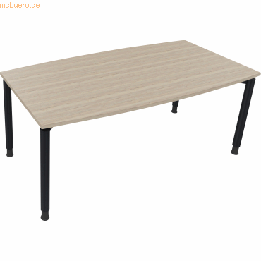 4003969085114 - Besprechungstisch communication 810047271 höhenverstellbar 68-82cm (H) Tonnenform eiche natur   anthrazit metallic 4003969085