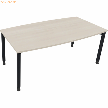 4003969085138 - Besprechungstisch communication 810047272 höhenverstellbar 68-82cm (H) Tonnenform akazie hell   anthrazit metallic 4003969085