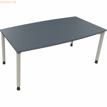 4003969085152 - Besprechungstisch communication 810047382 höhenverstellbar 68-82cm (H) Tonnenform lavagrau   silberaluminium 4003969085152 So