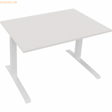 4003969085336 - Sitz-Steh-Schreibtisch All in One 810043501 elektrisch höhenverstellbar 645-1275cm (H) 120x80cm (BxT) rechteckig diamant w 4003969085336 - Sitz-Steh-Schreibtisch All in One 810043501 elektrisch höhenverstellbar 645-1275cm (H) 120x80cm (BxT) rechteckig diamant w