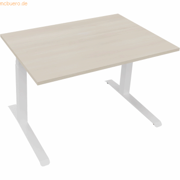 4003969085398 - Sitz-Steh-Schreibtisch All in One 810043572 elektrisch höhenverstellbar 645-1275cm (H) 120x80cm (BxT) rechteckig akazie h 4003969085398 - Sitz-Steh-Schreibtisch All in One 810043572 elektrisch höhenverstellbar 645-1275cm (H) 120x80cm (BxT) rechteckig akazie h