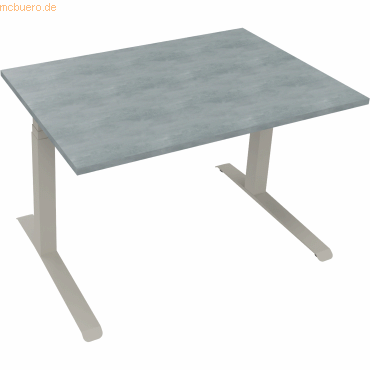 4003969085473 - Sitz-Steh-Schreibtisch All in One 810043483 elektrisch höhenverstellbar 645-1275cm (H) 120x80cm (BxT) rechteckig beton hel 4003969085473 - Sitz-Steh-Schreibtisch All in One 810043483 elektrisch höhenverstellbar 645-1275cm (H) 120x80cm (BxT) rechteckig beton hel