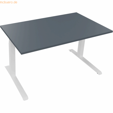 4003969085541 - Sitz-Steh-Schreibtisch All in One 810044182 elektrisch höhenverstellbar 645-1275cm (H) 140x80cm (BxT) rechteckig lavagrau 4003969085541 - Sitz-Steh-Schreibtisch All in One 810044182 elektrisch höhenverstellbar 645-1275cm (H) 140x80cm (BxT) rechteckig lavagrau