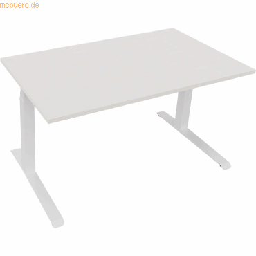 4003969085565 - Sitz-Steh-Schreibtisch All in One 810044101 elektrisch höhenverstellbar 645-1275cm (H) 140x80cm (BxT) rechteckig diamant w
