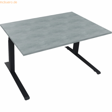 4003969085589 - Sitz-Steh-Schreibtisch All in One 810044283 elektrisch höhenverstellbar 645-1275cm (H) 140x90cm (BxT) rechteckig beton hel 4003969085589 - Sitz-Steh-Schreibtisch All in One 810044283 elektrisch höhenverstellbar 645-1275cm (H) 140x90cm (BxT) rechteckig beton hel