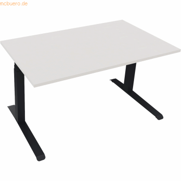 4003969085633 - Sitz-Steh-Schreibtisch All in One 810043901 elektrisch höhenverstellbar 645-1275cm (H) 140x80cm (BxT) rechteckig diamant w 4003969085633 - Sitz-Steh-Schreibtisch All in One 810043901 elektrisch höhenverstellbar 645-1275cm (H) 140x80cm (BxT) rechteckig diamant w