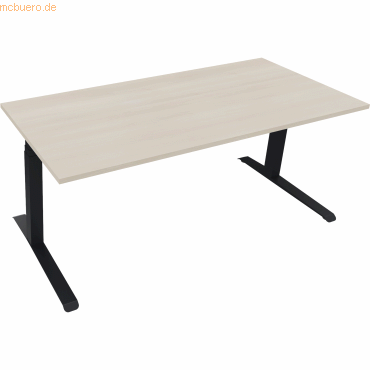4003969085756 - Sitz-Steh-Schreibtisch All in One 810044872 elektrisch höhenverstellbar 645-1275cm (H) 180x80cm (BxT) rechteckig akazie he