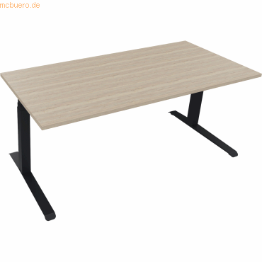 4003969085763 - Sitz-Steh-Schreibtisch All in One 810044871 elektrisch höhenverstellbar 645-1275cm (H) 180x80cm (BxT) rechteckig eiche nat