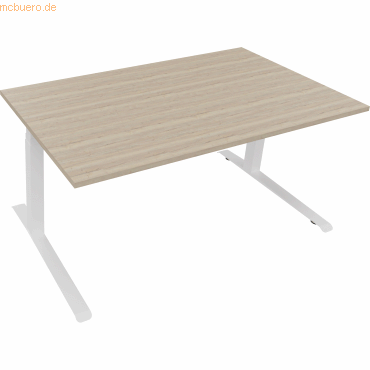4003969085817 - Sitz-Steh-Schreibtisch All in One 810044771 elektrisch höhenverstellbar 645-1275cm (H) 160x90cm (BxT) rechteckig eiche na 4003969085817 - Sitz-Steh-Schreibtisch All in One 810044771 elektrisch höhenverstellbar 645-1275cm (H) 160x90cm (BxT) rechteckig eiche na