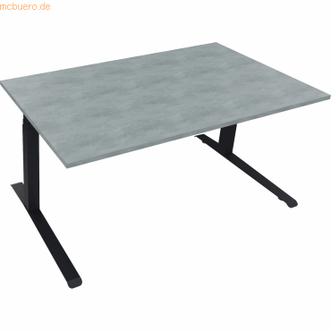 4003969085855 - Sitz-Steh-Schreibtisch All in One 810044583 elektrisch höhenverstellbar 645-1275cm (H) 160x90cm (BxT) rechteckig beton hel 4003969085855 - Sitz-Steh-Schreibtisch All in One 810044583 elektrisch höhenverstellbar 645-1275cm (H) 160x90cm (BxT) rechteckig beton hel
