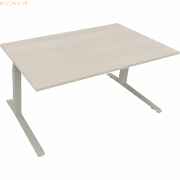 4003969085862 - Sitz-Steh-Schreibtisch All in One 810044672 elektrisch höhenverstellbar 645-1275cm (H) 160x90cm (BxT) rechteckig akazie he
