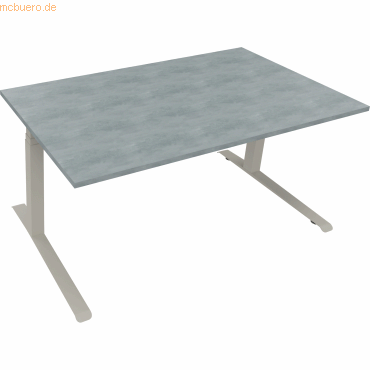 4003969085886 - Sitz-Steh-Schreibtisch All in One 810044683 elektrisch höhenverstellbar 645-1275cm (H) 160x90cm (BxT) rechteckig beton hel 4003969085886 - Sitz-Steh-Schreibtisch All in One 810044683 elektrisch höhenverstellbar 645-1275cm (H) 160x90cm (BxT) rechteckig beton hel