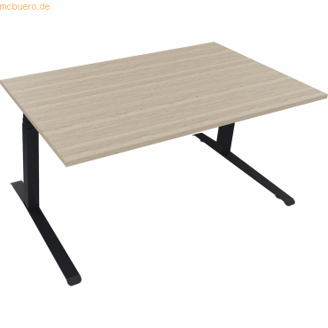 4003969085893 - Sitz-Steh-Schreibtisch All in One 810044571 elektrisch höhenverstellbar 645-1275cm (H) 160x90cm (BxT) rechteckig eiche nat 4003969085893 - Sitz-Steh-Schreibtisch All in One 810044571 elektrisch höhenverstellbar 645-1275cm (H) 160x90cm (BxT) rechteckig eiche nat