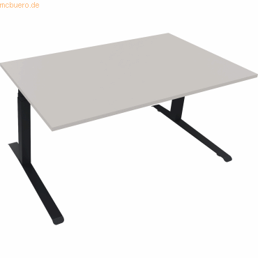 4003969085916 - Sitz-Steh-Schreibtisch All in One 810044581 elektrisch höhenverstellbar 645-1275cm (H) 160x90cm (BxT) rechteckig lichtgrau