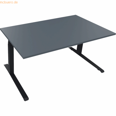4003969085923 - Sitz-Steh-Schreibtisch All in One 810044582 elektrisch höhenverstellbar 645-1275cm (H) 160x90cm (BxT) rechteckig lavagrau 4003969085923 - Sitz-Steh-Schreibtisch All in One 810044582 elektrisch höhenverstellbar 645-1275cm (H) 160x90cm (BxT) rechteckig lavagrau