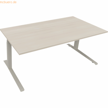 4003969085961 - Sitz-Steh-Schreibtisch All in One 810045272 elektrisch höhenverstellbar 645-1275cm (H) 180x90cm (BxT) rechteckig akazie he