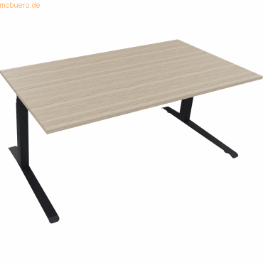 4003969086012 - Sitz-Steh-Schreibtisch All in One 810045171 elektrisch höhenverstellbar 645-1275cm (H) 180x90cm (BxT) rechteckig eiche nat 4003969086012 - Sitz-Steh-Schreibtisch All in One 810045171 elektrisch höhenverstellbar 645-1275cm (H) 180x90cm (BxT) rechteckig eiche nat