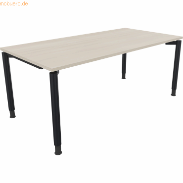 4003969086197 - Schreibtisch All in One 810041572 höhenverstellbar 68-82cm (H) rechteckig akazie hell   anthrazitmetallic 4003969086197 Soenn