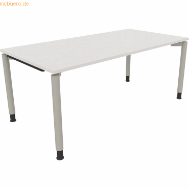 4003969086272 - Schreibtisch All in One 810041601 höhenverstellbar 68-82cm (H) rechteckig diamantweiß   silberaluminium 4003969086272 Soennec