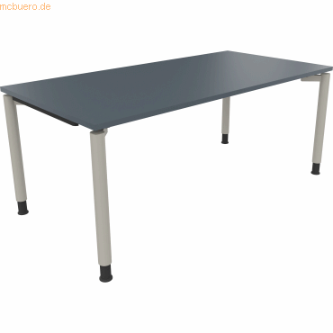4003969086296 - Schreibtisch All in One 810041682 höhenverstellbar 68-82cm (H) rechteckig lavagrau   silberaluminium 4003969086296 Soennecken