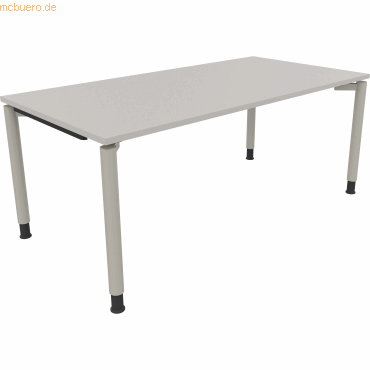 4003969086302 - Schreibtisch All in One 810041681 höhenverstellbar 68-82cm (H) rechteckig lichtgrau   silberaluminium 4003969086302 Soennecke