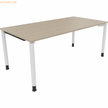 4003969086340 - Schreibtisch All in One 810041771 höhenverstellbar 68-82cm (H) rechteckig eiche natur   verkehrsweiß 4003969086340 Soennecken