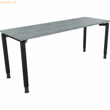 4003969086388 - Schreibtisch All in One 810040683 höhenverstellbar 68-82cm (H) rechteckig beton hell   anthrazitmetallic 4003969086388 Soenne