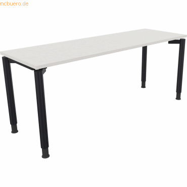 4003969086395 - Schreibtisch All in One 810040601 höhenverstellbar 68-82cm (H) rechteckig diamantweiß   anthrazitmetallic 4003969086395 Soenn