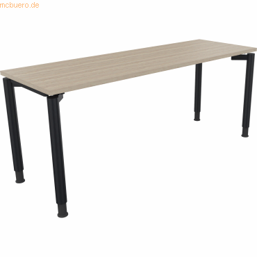 4003969086401 - Schreibtisch All in One 810040671 höhenverstellbar 68-82cm (H) rechteckig eiche natur   anthrazitmetallic 4003969086401 Soenn