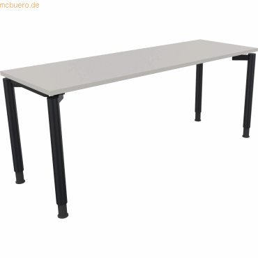 4003969086425 - Schreibtisch All in One 810040681 höhenverstellbar 68-82cm (H) rechteckig lichtgrau   anthrazitmetallic 4003969086425 Soennec