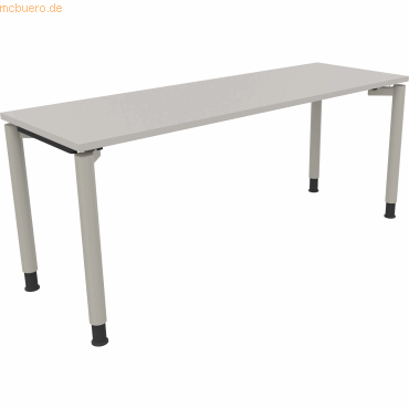 4003969086487 - Schreibtisch All in One 810040781 höhenverstellbar 68-82cm (H) rechteckig lichtgrau   silberaluminium 4003969086487 Soennecke