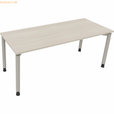 4003969086616 - Schreibtisch All in One 810041072 höhenverstellbar 68-82cm (H) rechteckig akazie hell   silberaluminium 4003969086616 Soennec