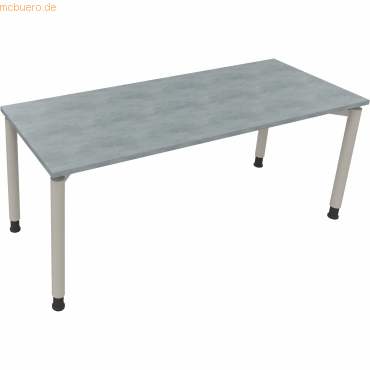 4003969086623 - Schreibtisch All in One 810041083 höhenverstellbar 68-82cm (H) rechteckig beton hell   silberaluminium 4003969086623 Soenneck