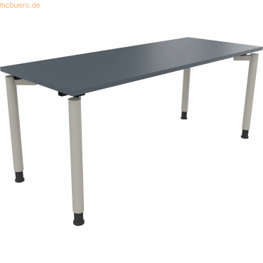 4003969086654 - Schreibtisch All in One 810041082 höhenverstellbar 68-82cm (H) rechteckig lavagrau   silberaluminium 4003969086654 Soennecken