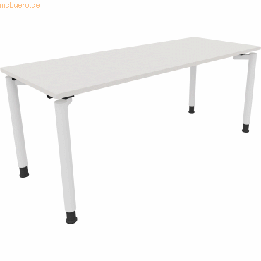 4003969086692 - Schreibtisch All in One 810041101 höhenverstellbar 68-82cm (H) rechteckig diamant weiß   verkehrsweiß 4003969086692 Soennecke