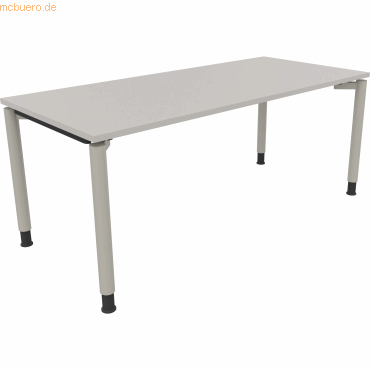 4003969086722 - Schreibtisch All in One 810041381 höhenverstellbar 68-82cm (H) rechteckig lichtgrau   silberaluminium 4003969086722 Soennecke