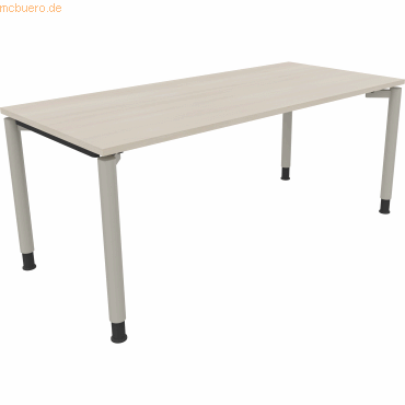 4003969086784 - Schreibtisch All in One 810041372 höhenverstellbar 68-82cm (H) rechteckig akazie hell   silberaluminium 4003969086784 Soennec
