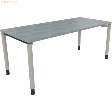 4003969086807 - Schreibtisch All in One 810041383 höhenverstellbar 68-82cm (H) rechteckig beton hell   silberaluminium 4003969086807 Soenneck