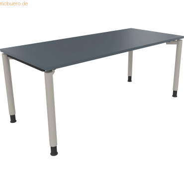 4003969086814 - Schreibtisch All in One 810041382 höhenverstellbar 68-82cm (H) rechteckig lavagrau   silberaluminium 4003969086814 Soennecken