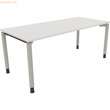4003969086869 - Schreibtisch All in One 810041301 höhenverstellbar 68-82cm (H) rechteckig diamantweiß   silberaluminium 4003969086869 Soennec