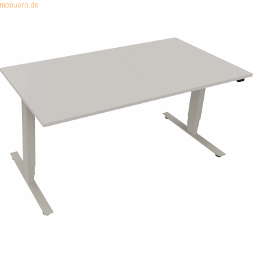 4003969087118 - Sitz-Steh-Schreibtisch Move 20 810046181 elektrisch höhenverstellbar 625-1285cm (H) rechteckig lichtgrau   silberaluminium