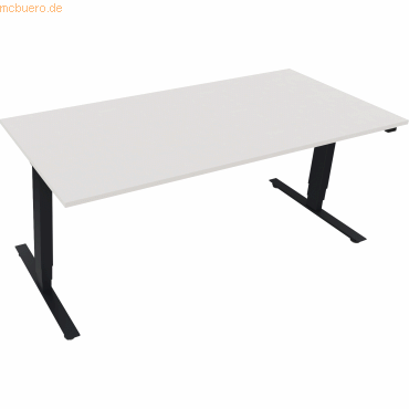 4003969087231 - Sitz-Steh-Schreibtisch 810046601 elektrisch höhenverstellbar 625-1285cm (H) rechteckig diamant weiß   anthrazit metallic 40