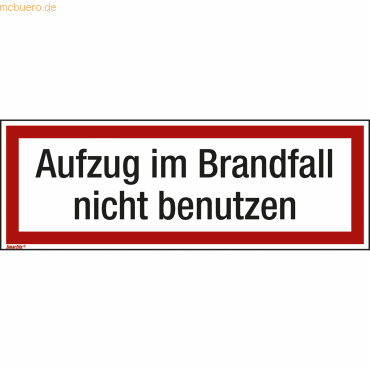 4003969098565 - Hinweisschild Aufzug im Brandfall 297x105mm Folie 4003969098565 Soennecken 4003969098565 - Hinweisschild Aufzug im Brandfall 297x105mm Folie 4003969098565 Soennecken