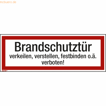 4003969098589 - Hinweisschild Brandschutztür verkeilen 297x105mm Folie 4003969098589 Soennecken 4003969098589 - Hinweisschild Brandschutztür verkeilen 297x105mm Folie 4003969098589 Soennecken