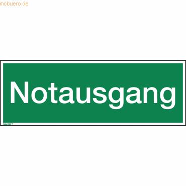 4003969098671 - Hinweisschild Notausgang 297x105mm PVC 4003969098671 Soennecken 4003969098671 - Hinweisschild Notausgang 297x105mm PVC 4003969098671 Soennecken