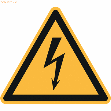 4003969098695 - Hinweisschild Elektrische Spannung ISO 7010 Dreieck 200x200x200mm 4003969098695 Soennecken