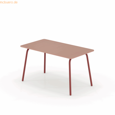 4003969123908 - Schreibtisch selab work & meet desk 815020031 65-130cm (H) 140x80cm (BxT) rechteckig antikrose   cayennerot 4003969123908 S